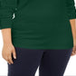 Karen Scott Women's Plus Cotton Long Sleeve Top Green Size 0X