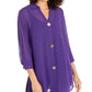 Alfani Women's Chiffon Three Button Tunic Purple Size XX-Large