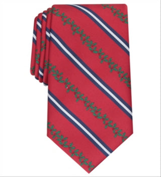 Club Room Men's Classic Holly Stripe Tie Red Size Regular