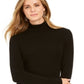 Style & Co Women's Ribbed Turtleneck Sweater Black Size XX-Large