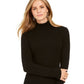 Style & Co Ribbed Turtleneck Sweater Black Size S