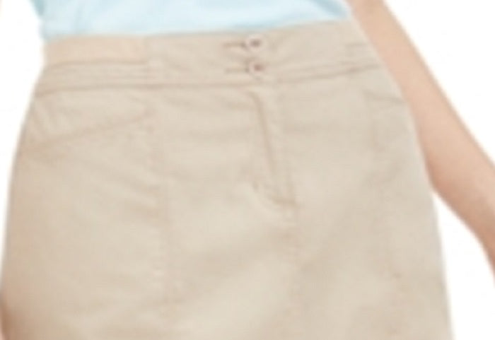 Karen Scott Women's Woven Skort Brown Size 6