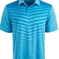 Attack Life By Greg Norman Men's Ombre Chevron Jacquard Polo Shirt Blue Size L
