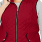 Charter Club Women's Plus Quilted Cold Weather Vest Red Size 3X