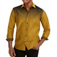 Alfani Men's Printed Collar Button Down Shirt Yellow Size Medium