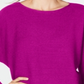 INC International Concepts Women's Dolman Sleeve Ribbed Knit Sweater Pink Size L