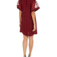 Alfani Women's Textured Dot A Line Dress Red Size 16 Petite