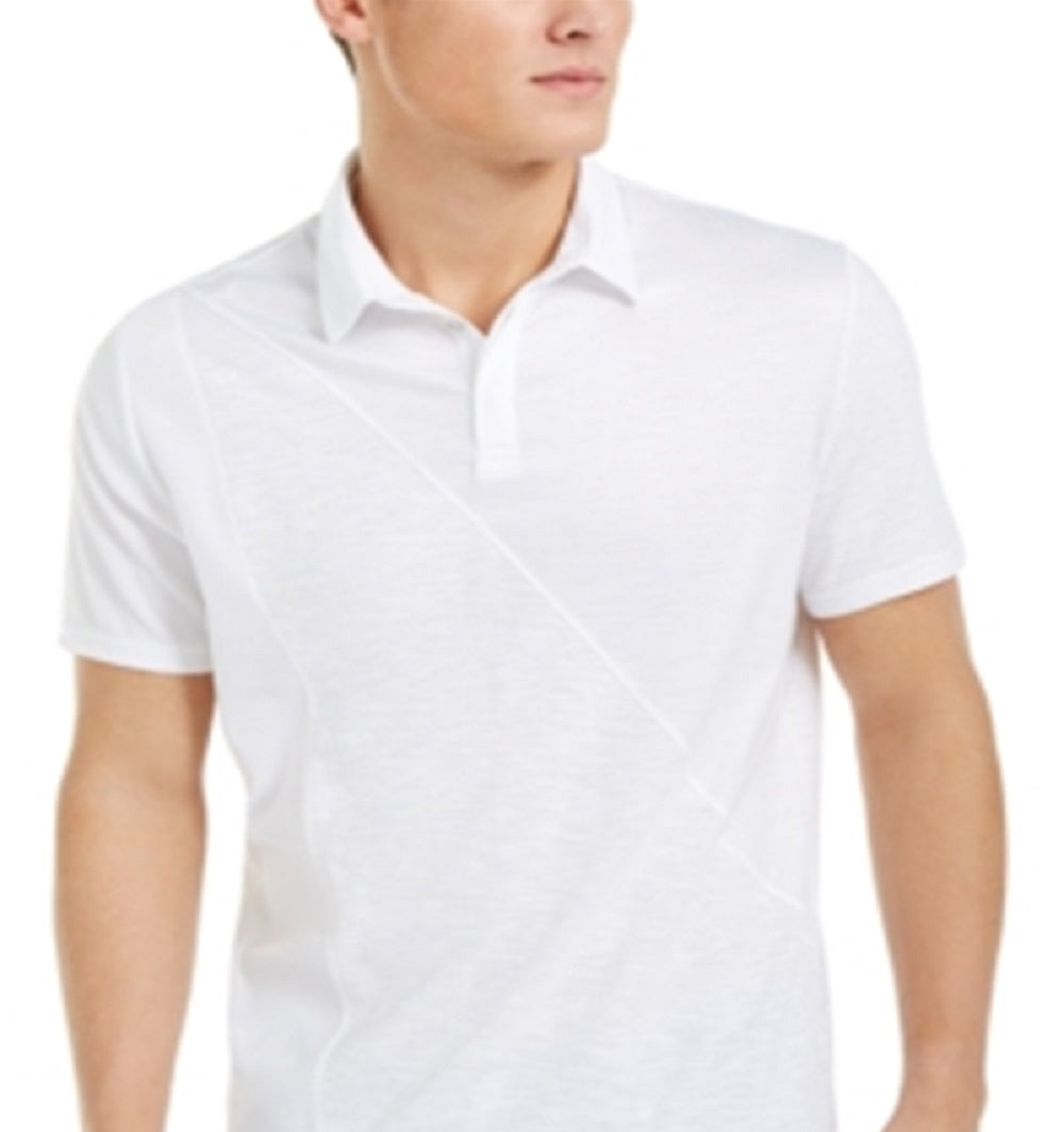 INC International Concepts Men's Fountain Polo Shirt White Size Small