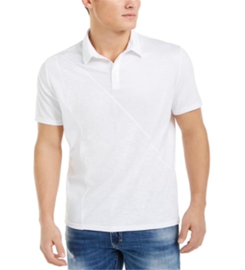 INC International Concepts Men's Fountain Polo Shirt White Size Small