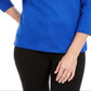 Karen Scott Women's Knit Bib Top Blue Size Petite Medium