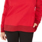 Karen Scott Women's Contrast Hem Sweatshirt Red Size XX-Large