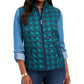 Karen Scott Women's Plaid Puffer Vest Blue Size Petite