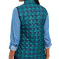 Karen Scott Women's Plaid Puffer Vest Blue Size Petite