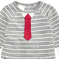 First Impressions Baby Boy's 2 Pc Striped Necktie Top & Jogger Pants Set Gray Size 3-6MOS
