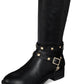 Thalia Sodi Women's Vallie Faux Leather Wide Calf Knee High Boots Black Size 7
