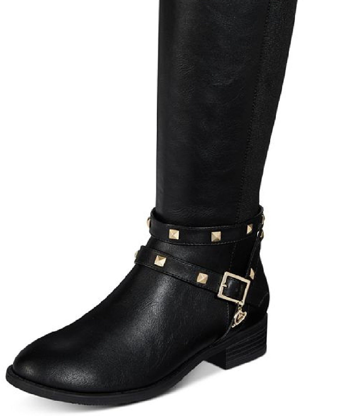 Thalia Sodi Women's Vallie Faux Leather Wide Calf Knee High Boots Black Size 7