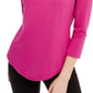 INC International Concepts Women's Cutout Detail Top Pink Size X-Large