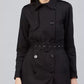 INC International Concepts Women's Faux Suede Trench Coat Black Size Small