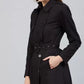 INC International Concepts Women's Faux Suede Trench Coat Black Size Small