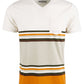 American Rag Men's Explorer Stripe V Neck T-Shirt Beige Size Small