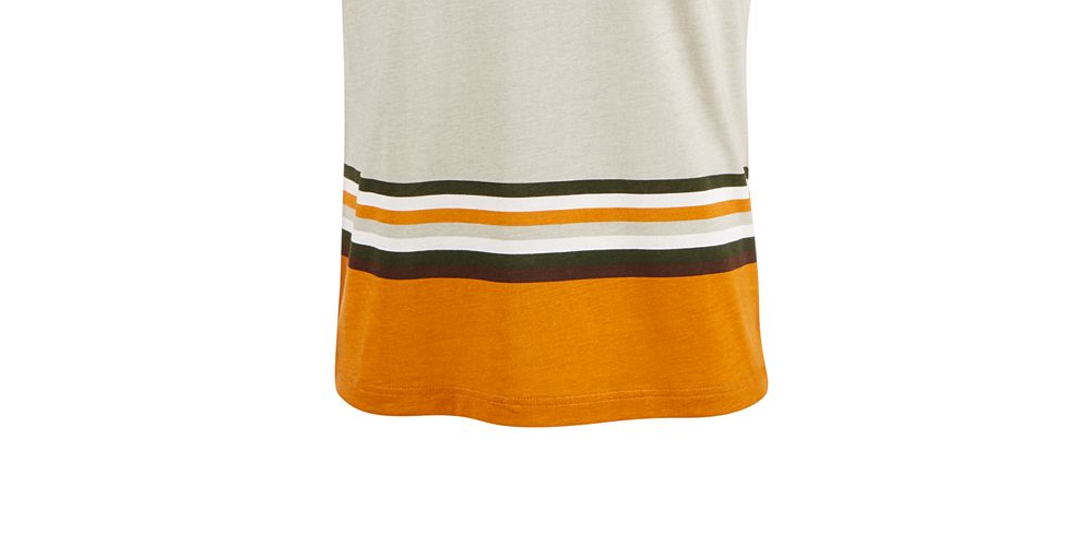 American Rag Men's Explorer Stripe V Neck T-Shirt Beige Size Small