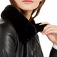Alfani Women's Faux Leather Faux Fur Collar Jacket Black Size X-Large