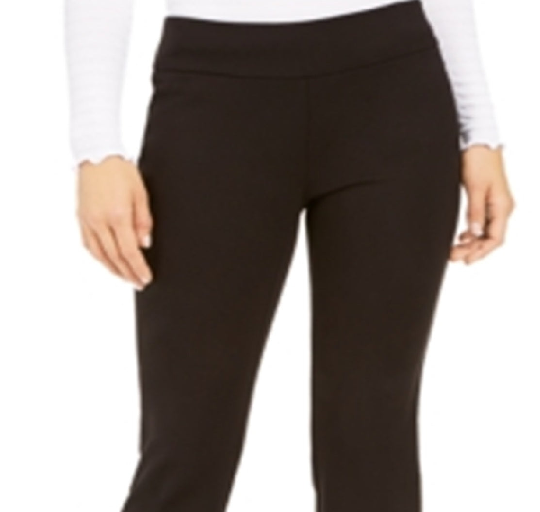 Alfani Petite Women's Metallic Hem Ankle Pants Black Size 6Petite