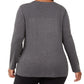 Karen Scott Women's Cotton Embellished Tree T-Shirt Black Size 1X