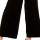 INC International Concepts Women's Velvet Wide Leg Paperbag Pants Black Size X-Small