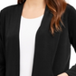 Alfani Women's Open Front Long Sleeve Cardigan Top Black Size M