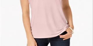 Charter Club Women's Boat Neckline Top Pink Size Large