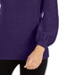 Alfani Women's Mock Neck Embellished Sweater  Purple Size Petite S