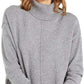 Alfani Women's Dropped Shoulder Turtleneck Grey Size Large