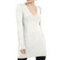 INC International Concepts Women's Puff Sleeve Sweater Tunic White Size Small