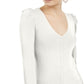 INC International Concepts Women's Puff Sleeve Sweater Tunic White Size Small