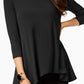 Alfani Women's High Low Tunic Black Size M