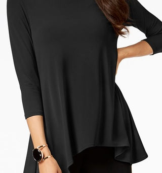Alfani Women's High Low Tunic Black Size M