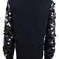 Alfani Women's Sequin Sleeve Sweater Black Size Small