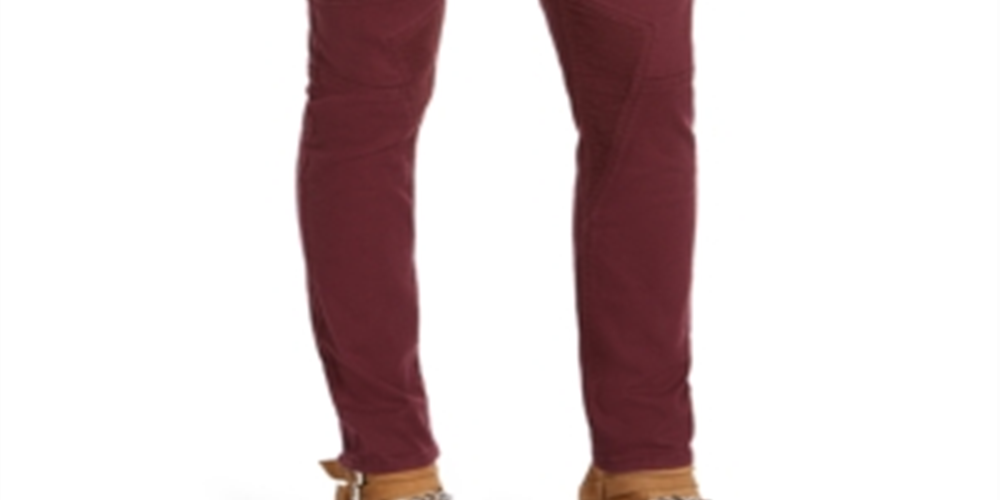 INC International Concepts Men's Moto Stretch Skinny Jeans Wine Size 40X30