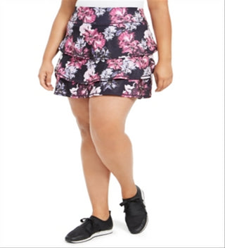 Ideology Women's Fitness Workout Skort -Black Size 2X