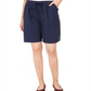Karen Scott Women's Cotton Drawstring Shorts Blue Size X-Small