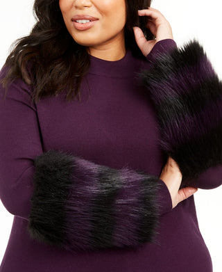 Alfani Women's Mock Neck Sweater Purple Size 0X