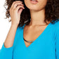 Alfani Women's Hardware Pullover Top Blue Size Small