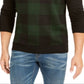 Club Room Men's Plaid Merino Wool Blend Sweater Green Size Large