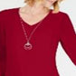 JM Collection Women's Tie Sleeve Necklace Dress Red Size XX-Large