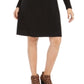 Style & Co Women's Cowl Neck Sweater Dress Black Size X-Large