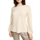Alfani Women's Rhinestone Long Sleeve Turtle Neck Evening Sweater Brown Size Petite Medium