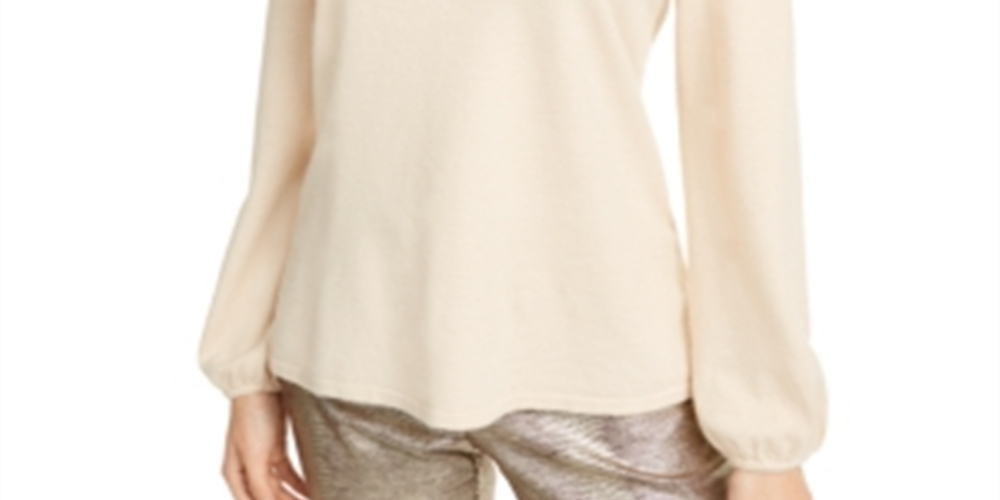 Alfani Women's Embellished Mock Neck Sweater Brown Size Petite X-Large