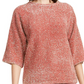 Alfani Women's Tinsel Square Sleeve Sweater Rose Size Petite S/M