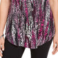 JM Collection Women's Scoop Neck Cold Shoulder Top Black Size Small